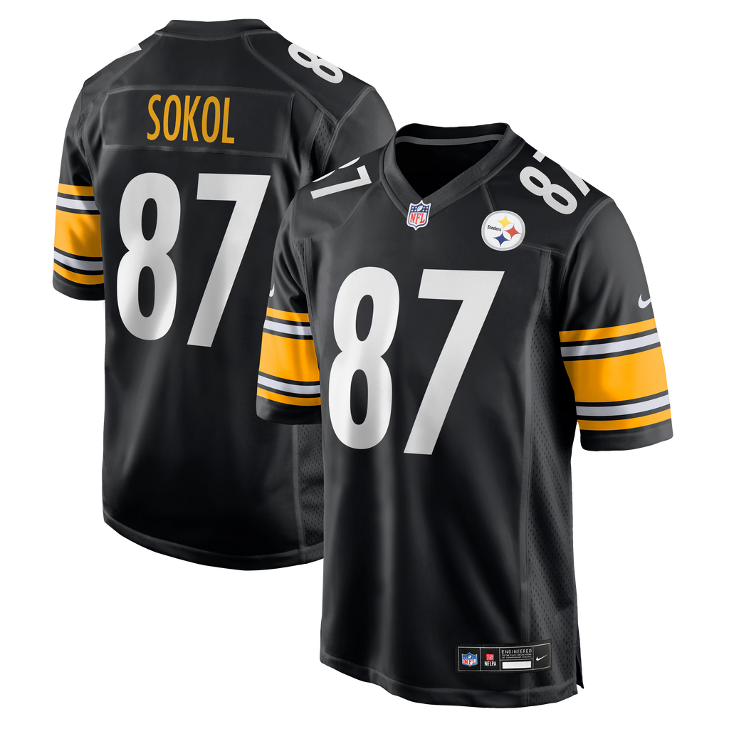 Pittsburgh Steelers Matt Sokol Black Team Game Jersey