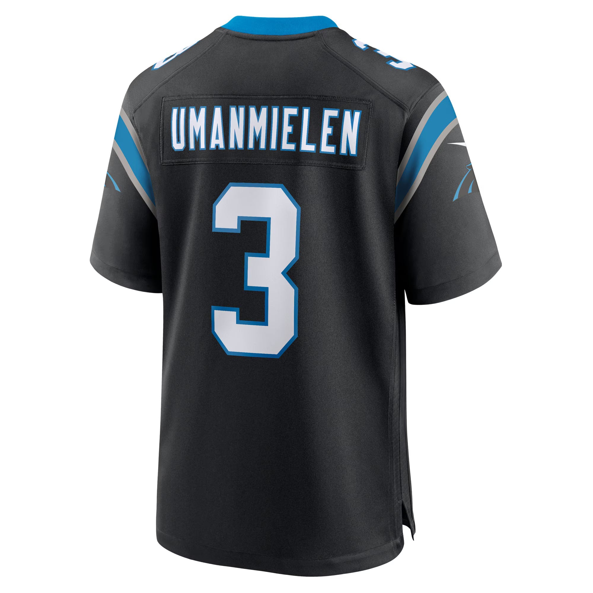 Carolina Panthers Princely Umanmielen Black Team Game Jersey