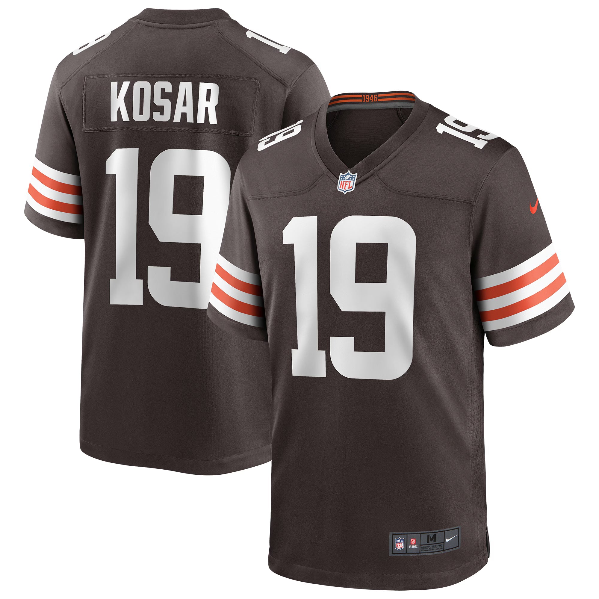 Cleveland Browns Bernie Kosar Brown Game Retired Player Jersey