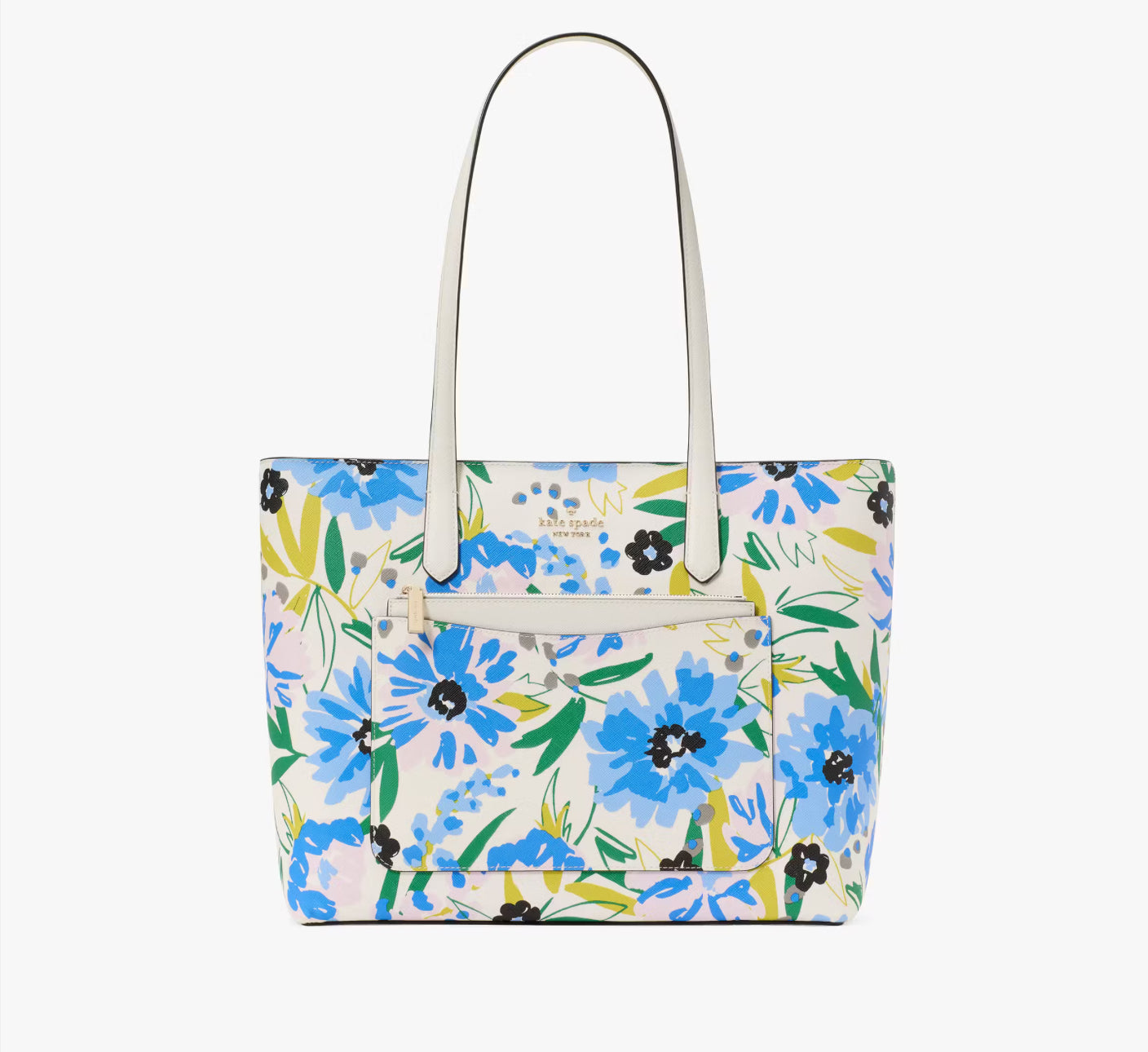 NWT Kate Spade Staci Floral Large Tote Set with 2 Pouches/wristlets