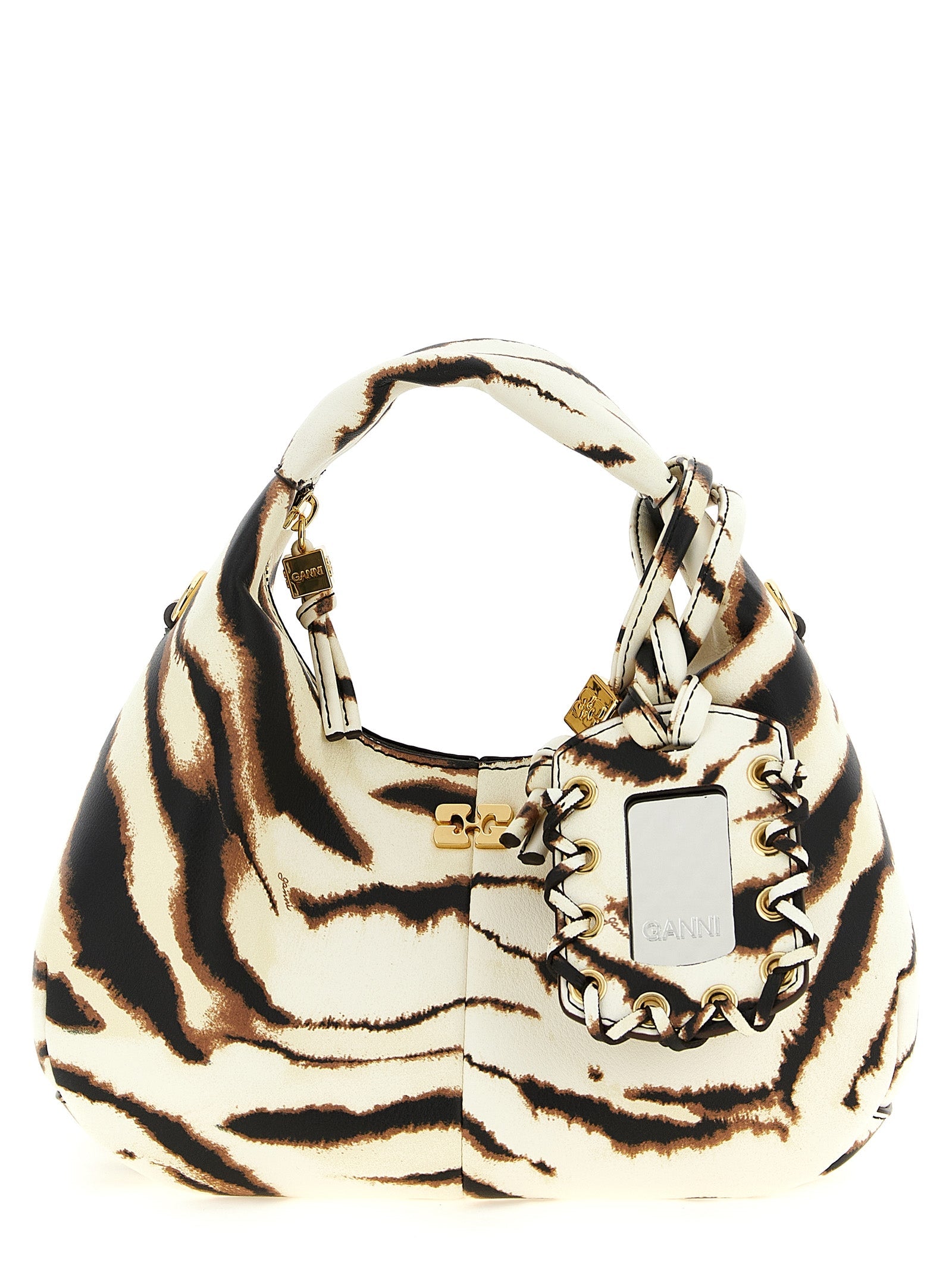 Ganni Women 'Mini Hobo Zebra' Handbag
