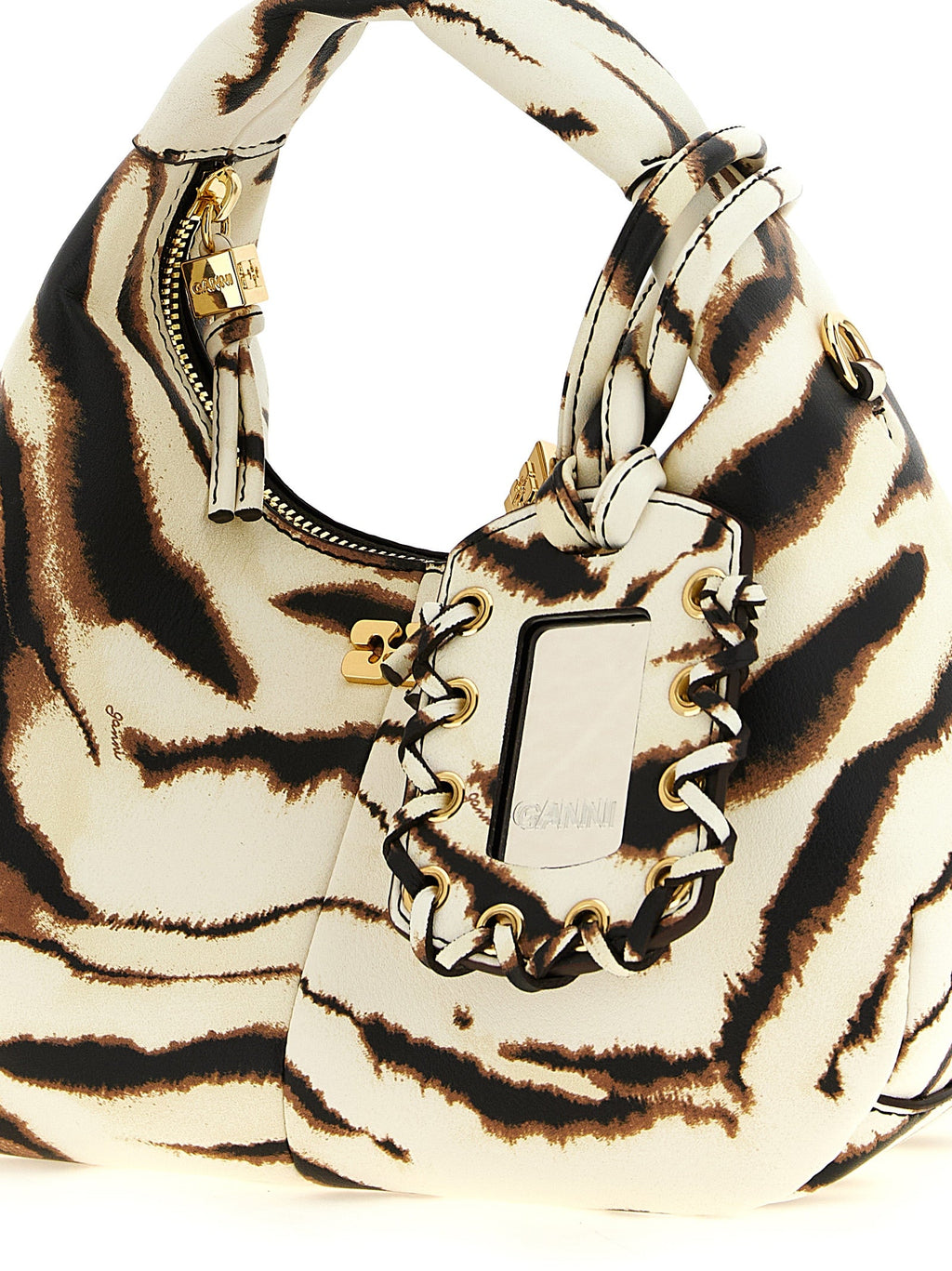 Ganni Women 'Mini Hobo Zebra' Handbag