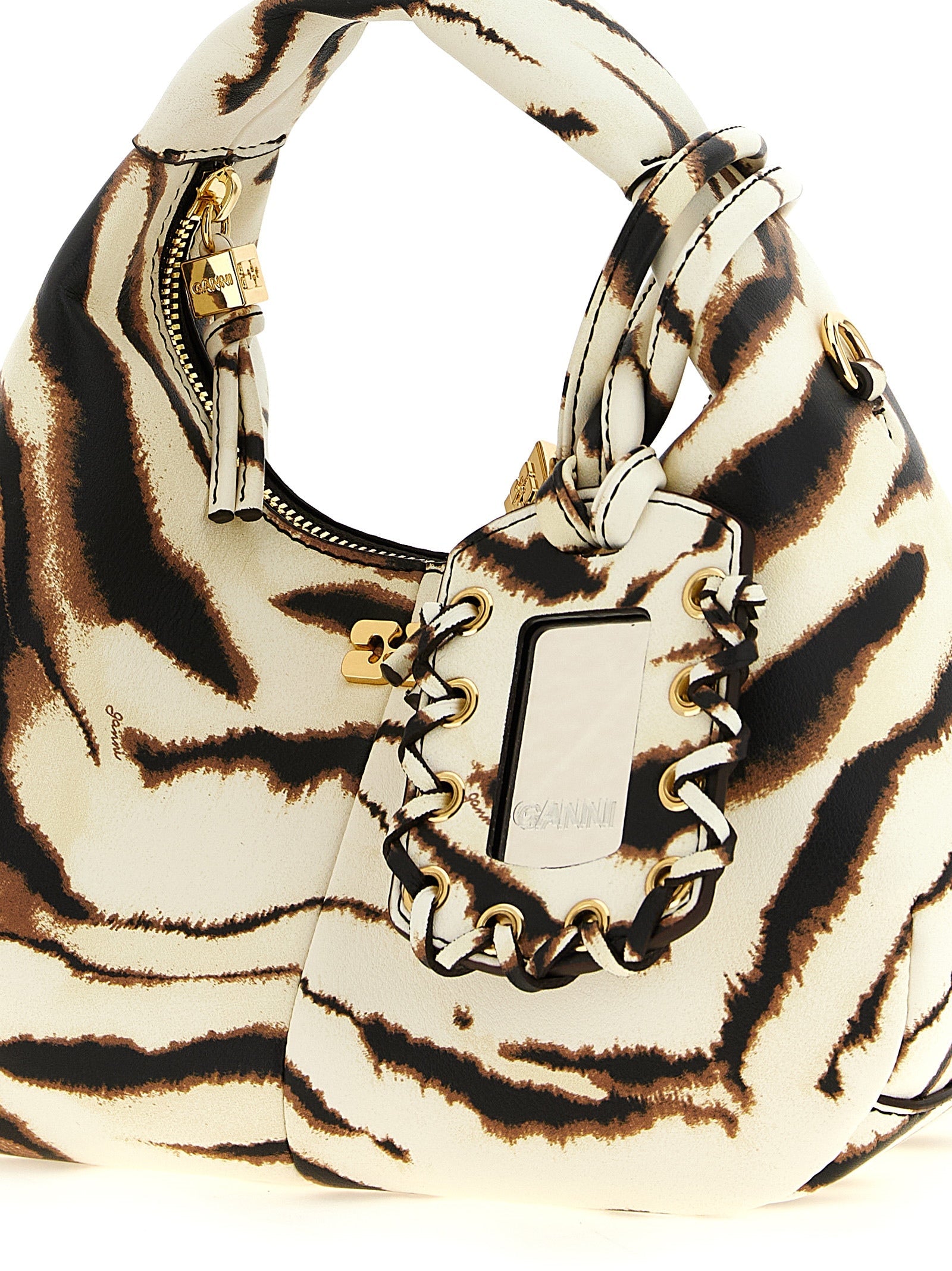 Ganni Women 'Mini Hobo Zebra' Handbag