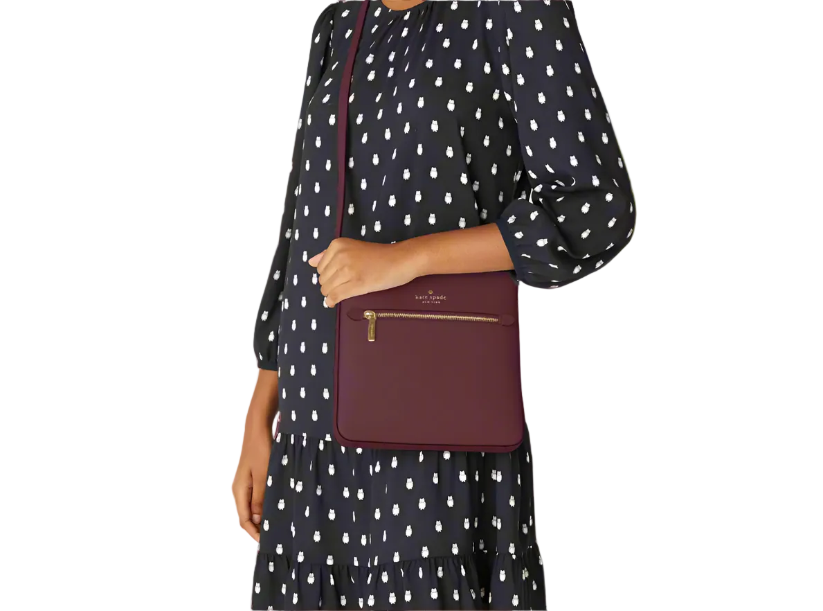 NWT Kate Spade Sadie Large Crossbody Leather Bag in Merlot