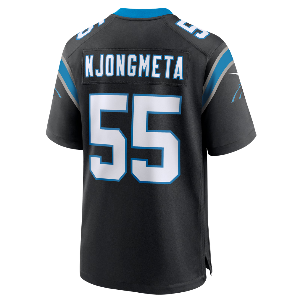 Carolina Panthers Maema Njongmeta Black Team Game Jersey