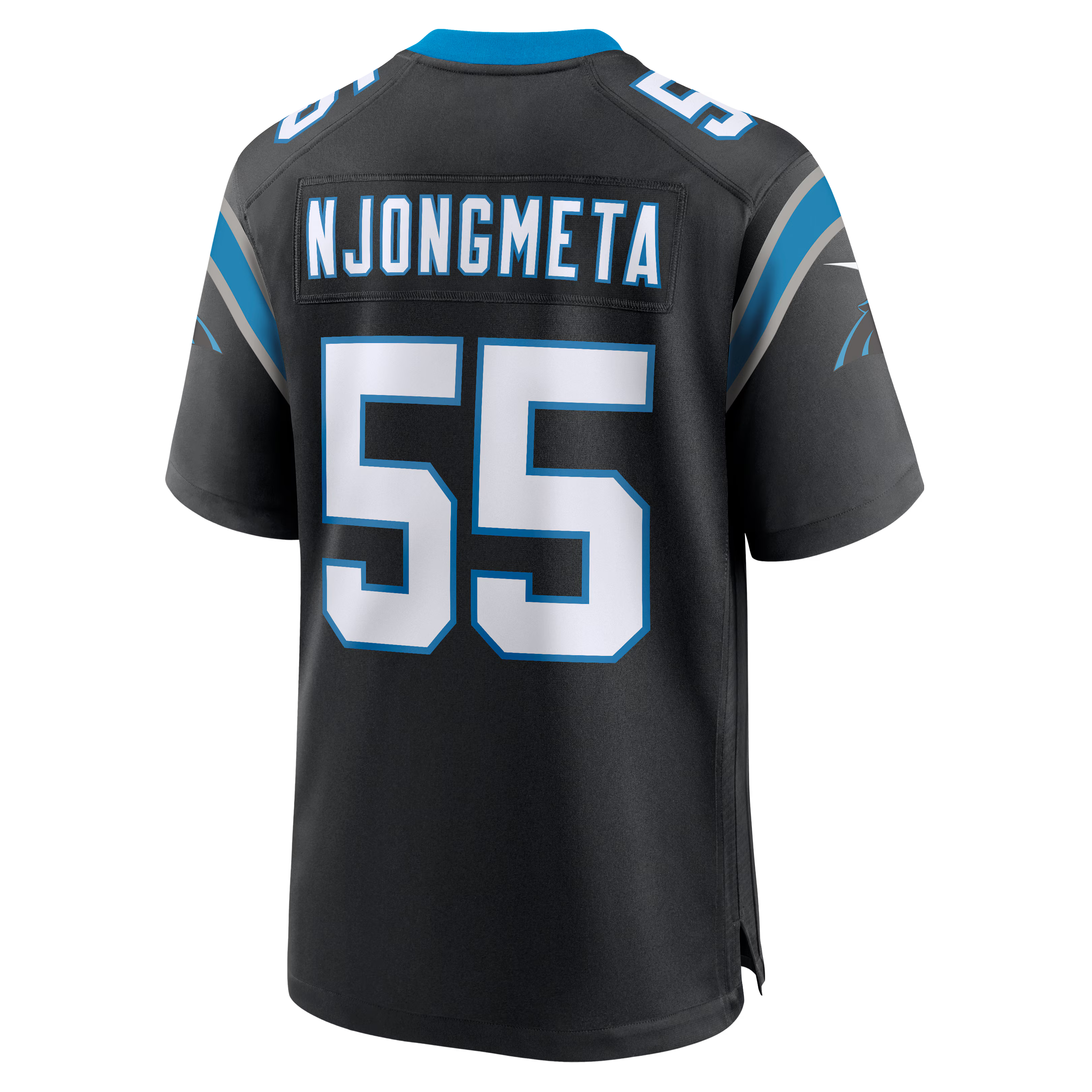 Carolina Panthers Maema Njongmeta Black Team Game Jersey