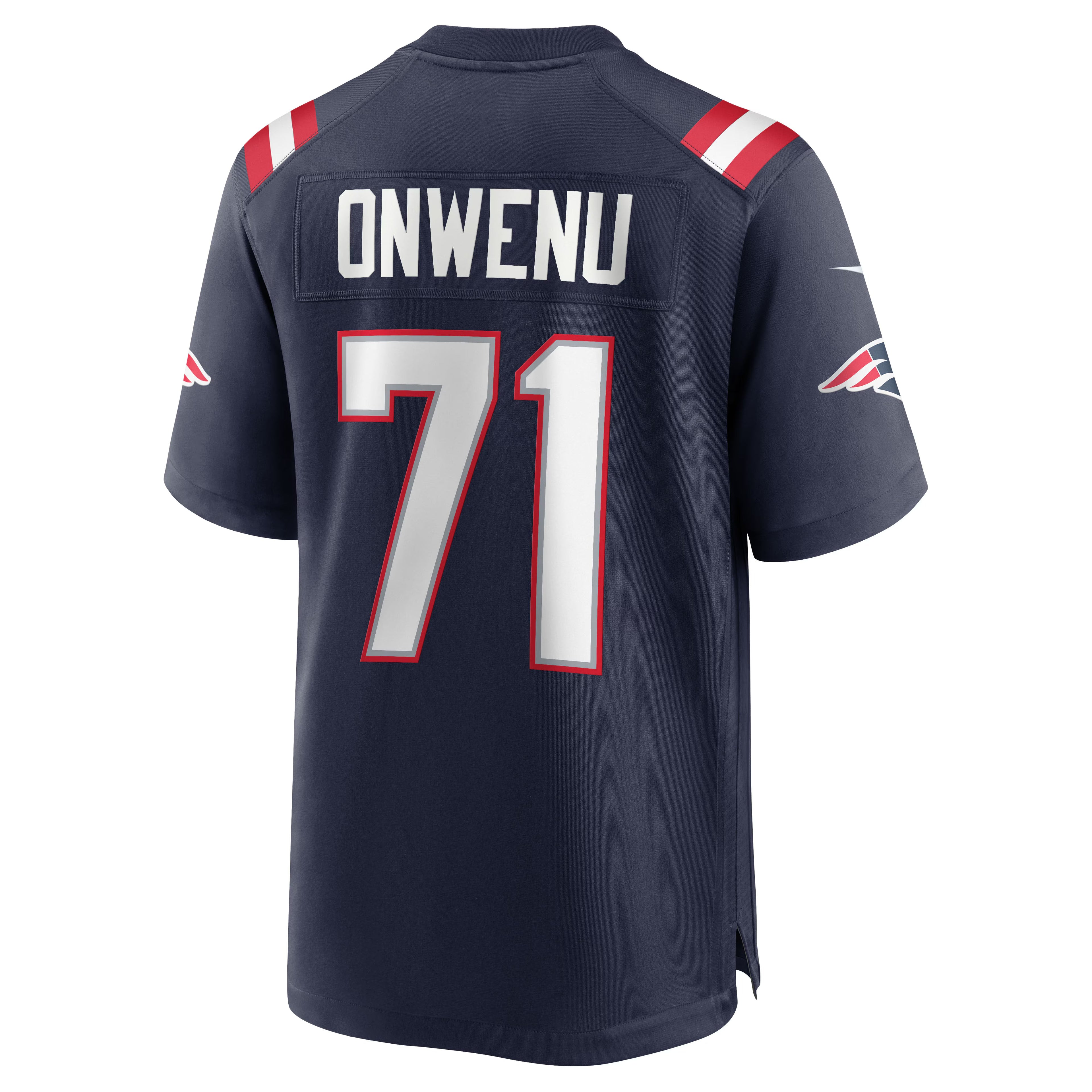 New England Patriots Mike Onwenu Navy Team Game Jersey