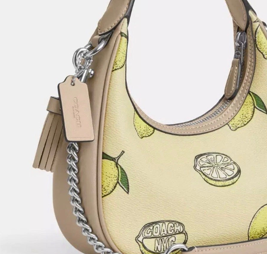 NWT Coach Carmen Mini Crossbody Bag With Lemon Print