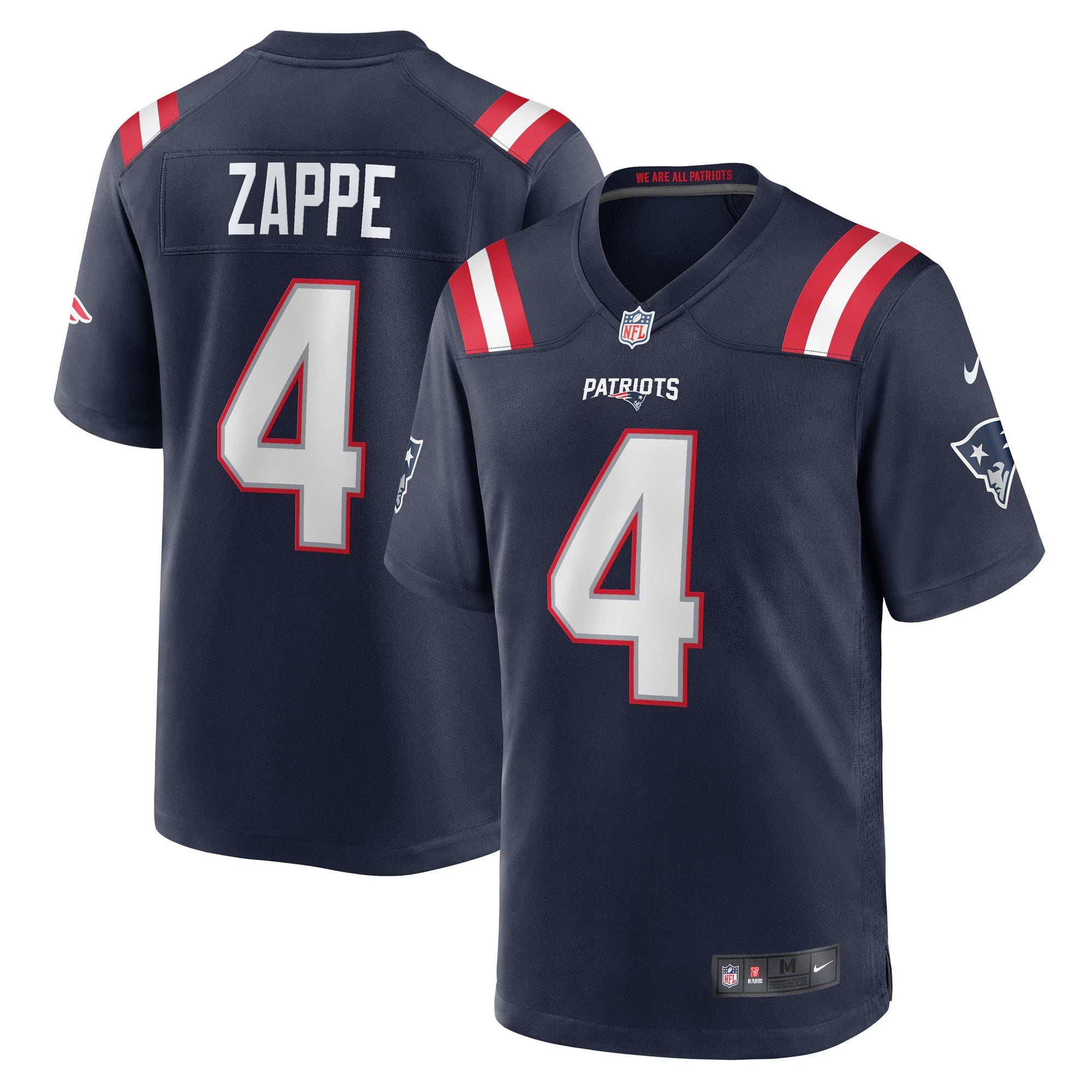 New England Patriots Bailey Zappe Navy Game Player Jersey