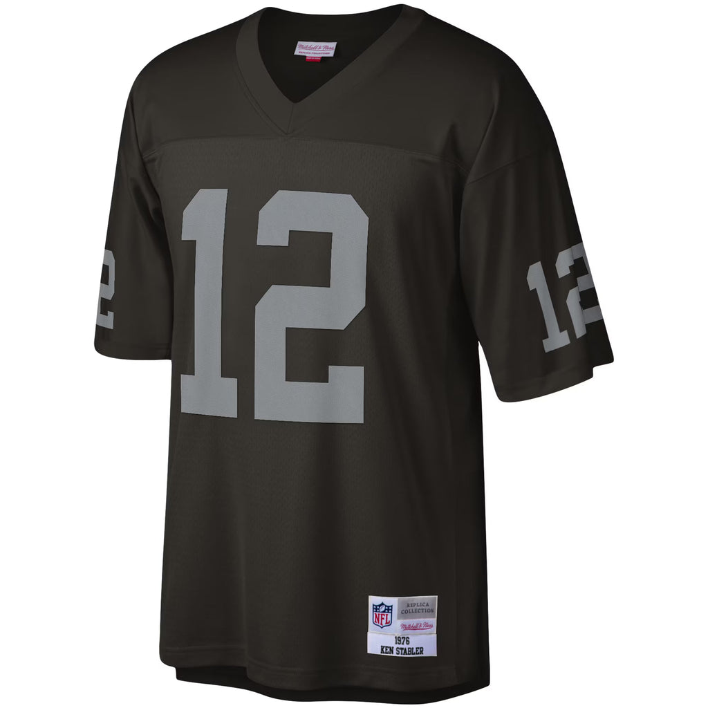 Las Vegas Raiders Ken Stabler Mitchell & Ness Black Legacy Replica Jersey
