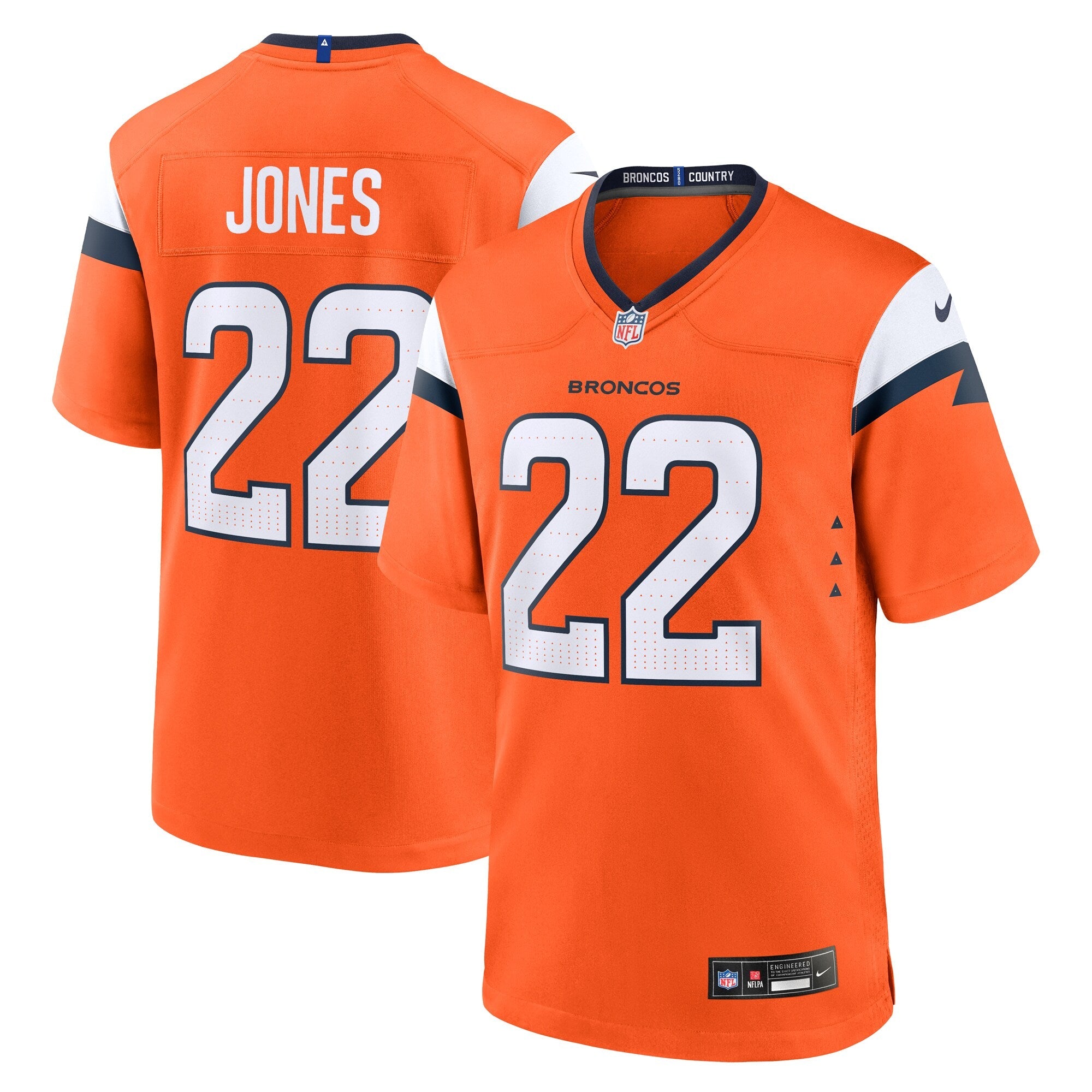 Denver Broncos Brandon Jones Orange Team Game Jersey