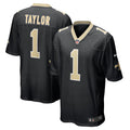 New Orleans Saints Alontae Taylor Black Team Game Jersey