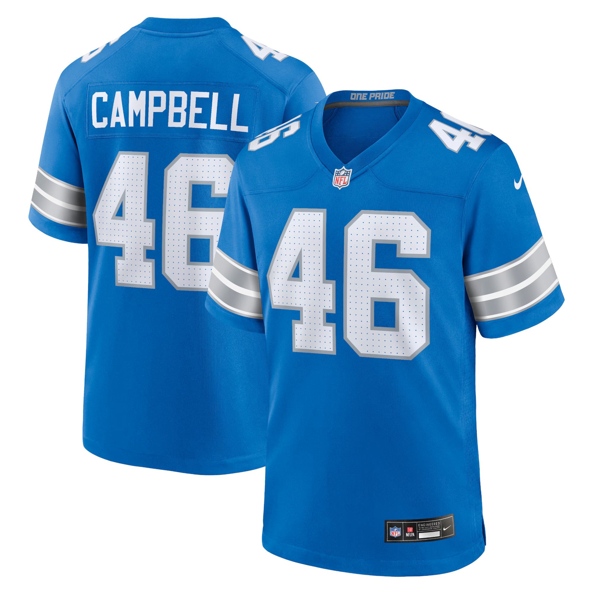 Detroit Lions Jack Campbell Blue Game Jersey