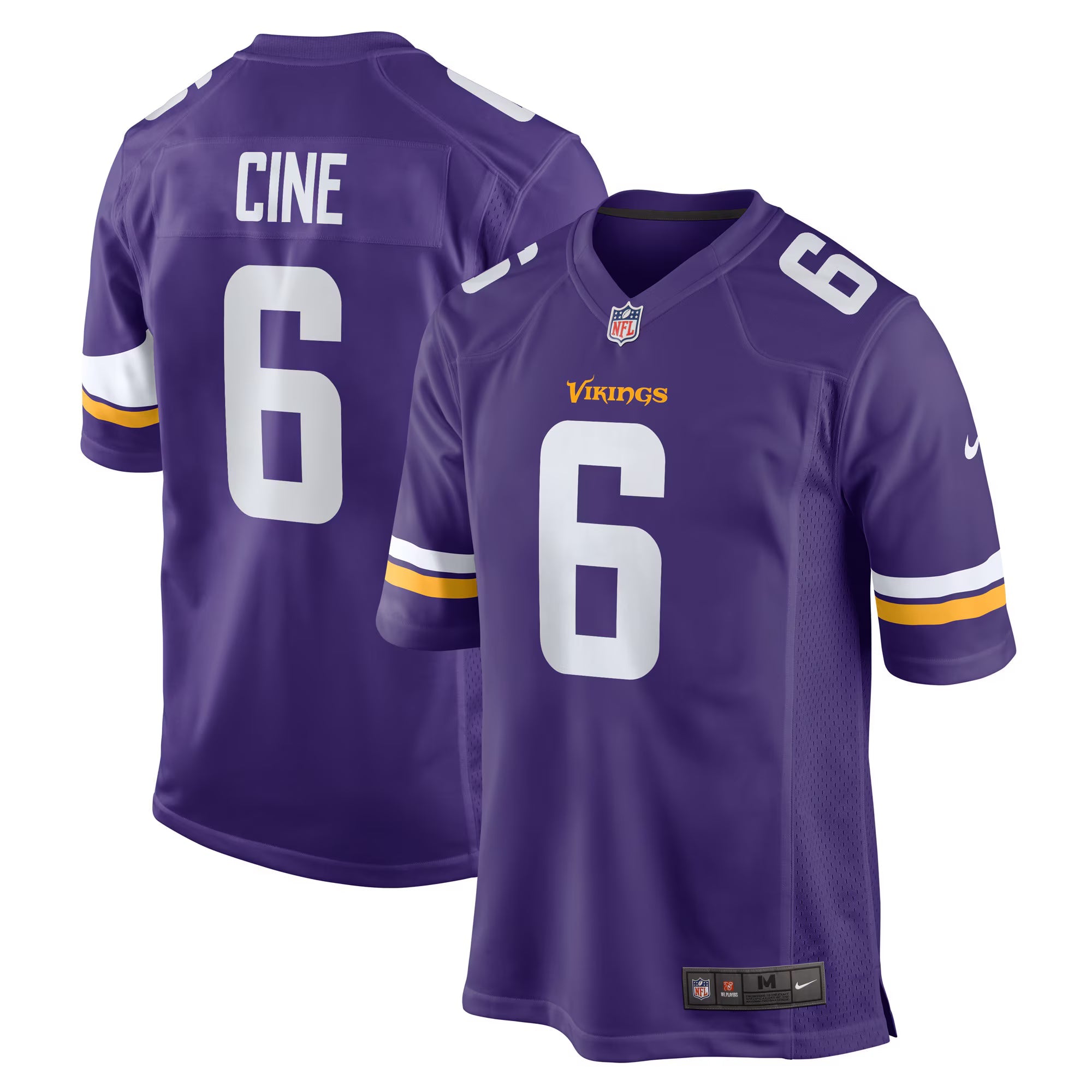 Minnesota Vikings Lewis Cine Purple Game Player Jersey
