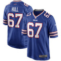 Buffalo Bills Kent Hull Royal Game Retired Player Jersey