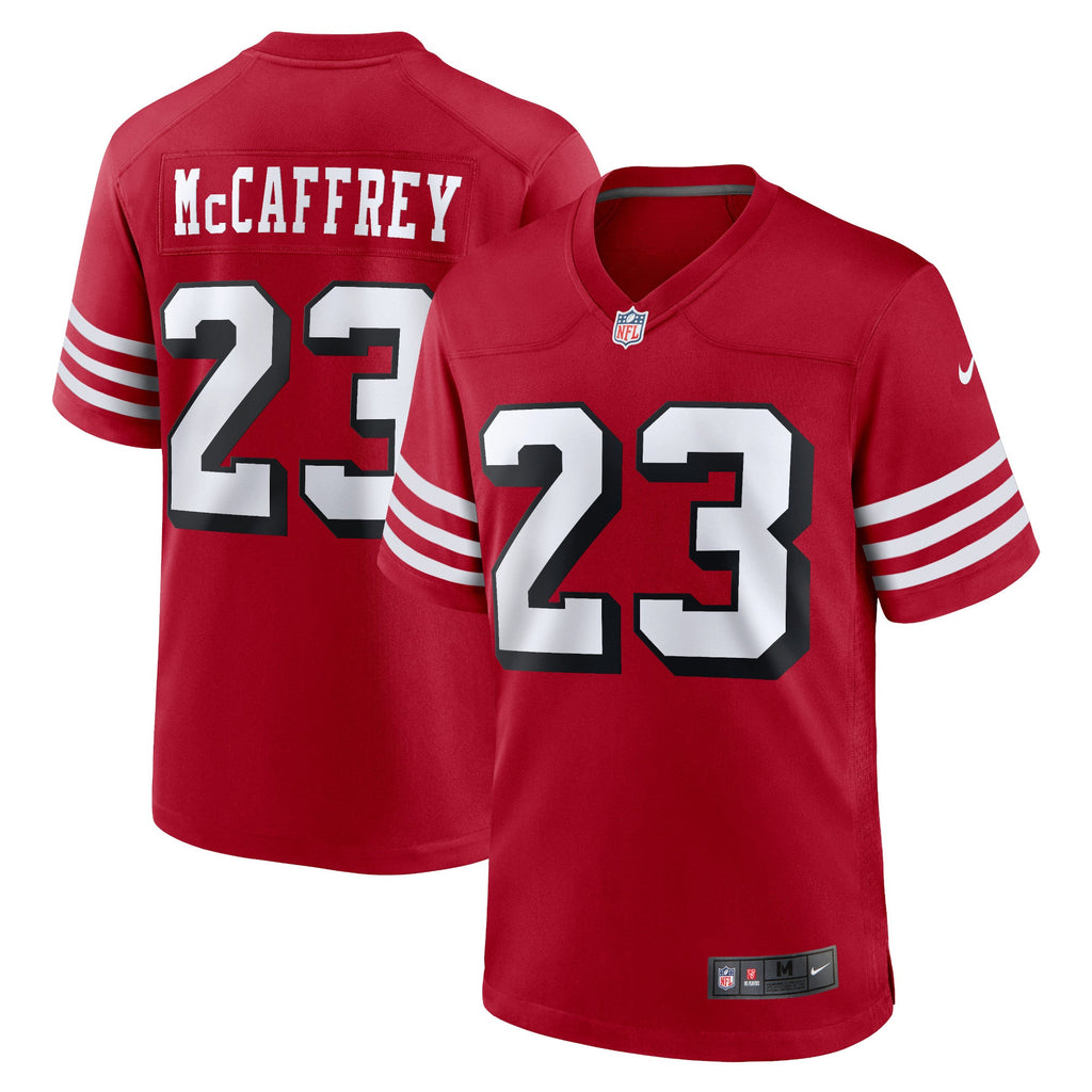 San Francisco 49ers Christian McCaffrey Scarlet Alternate Game Player Jersey