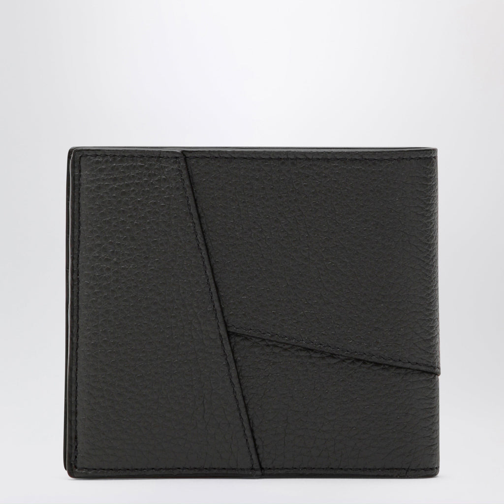 Loewe Dark Grey Puzzle Bi-Fold Wallet In Grained Leather Men