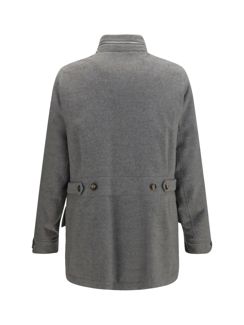 Brunello Cucinelli Men Cashmere Jacket With Zip And Buttons