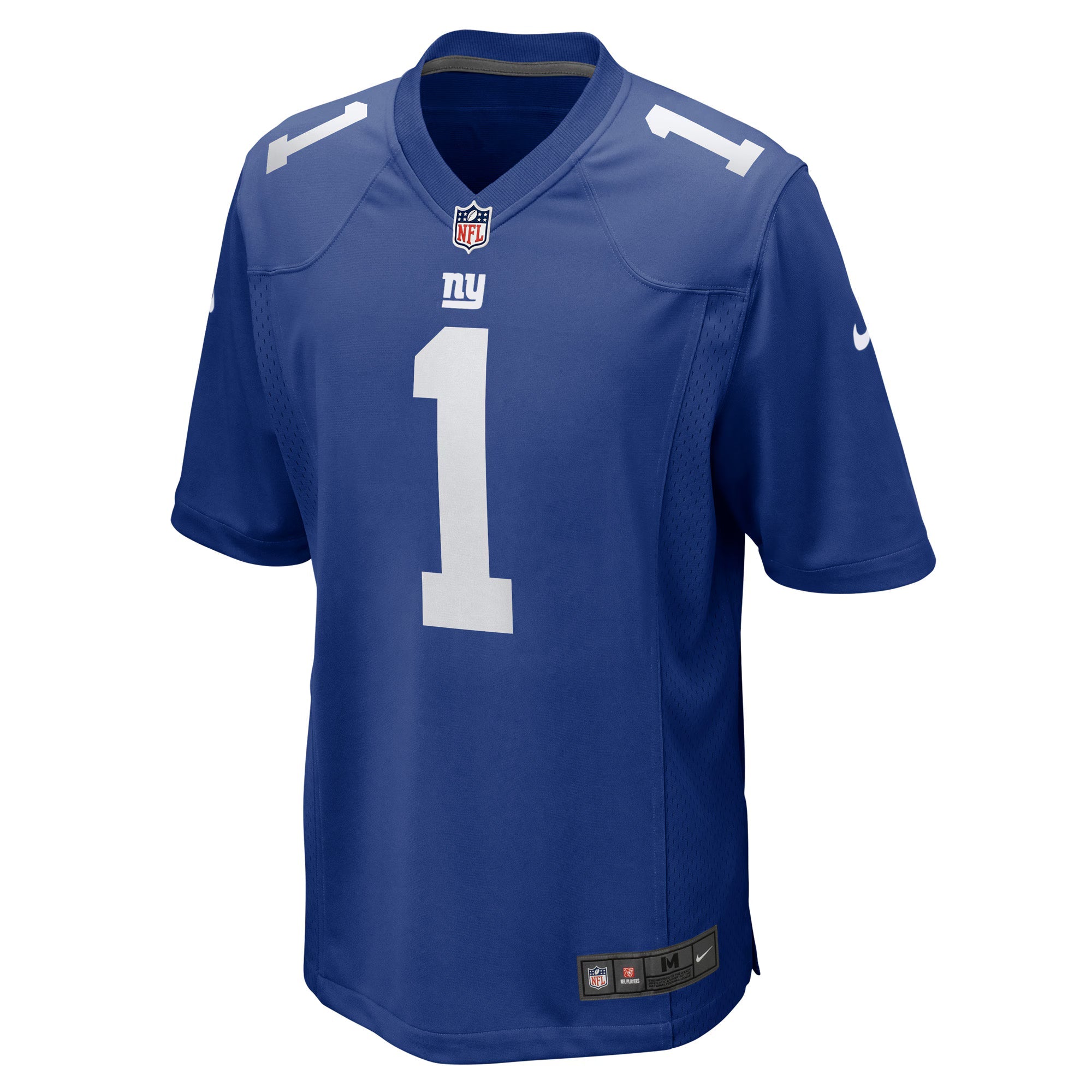 New York Giants Number 1 Groom Royal Game Jersey