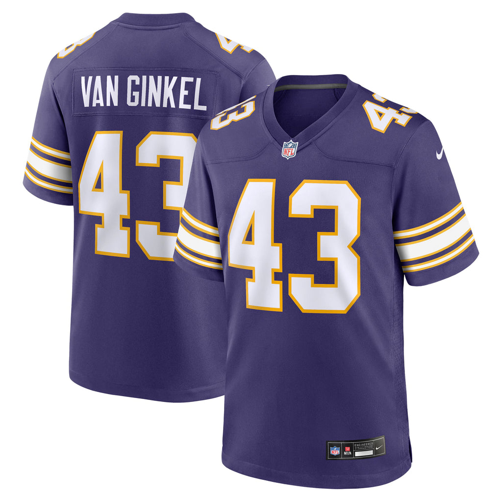 Minnesota Vikings Andrew Van Ginkel Purple Alternate Game Jersey