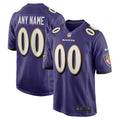 Baltimore Ravens Purple Custom Game Jersey