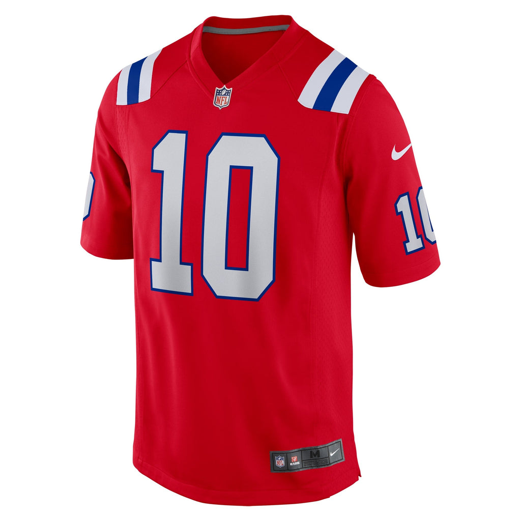 New England Patriots Drake Maye Red Player Game Jersey