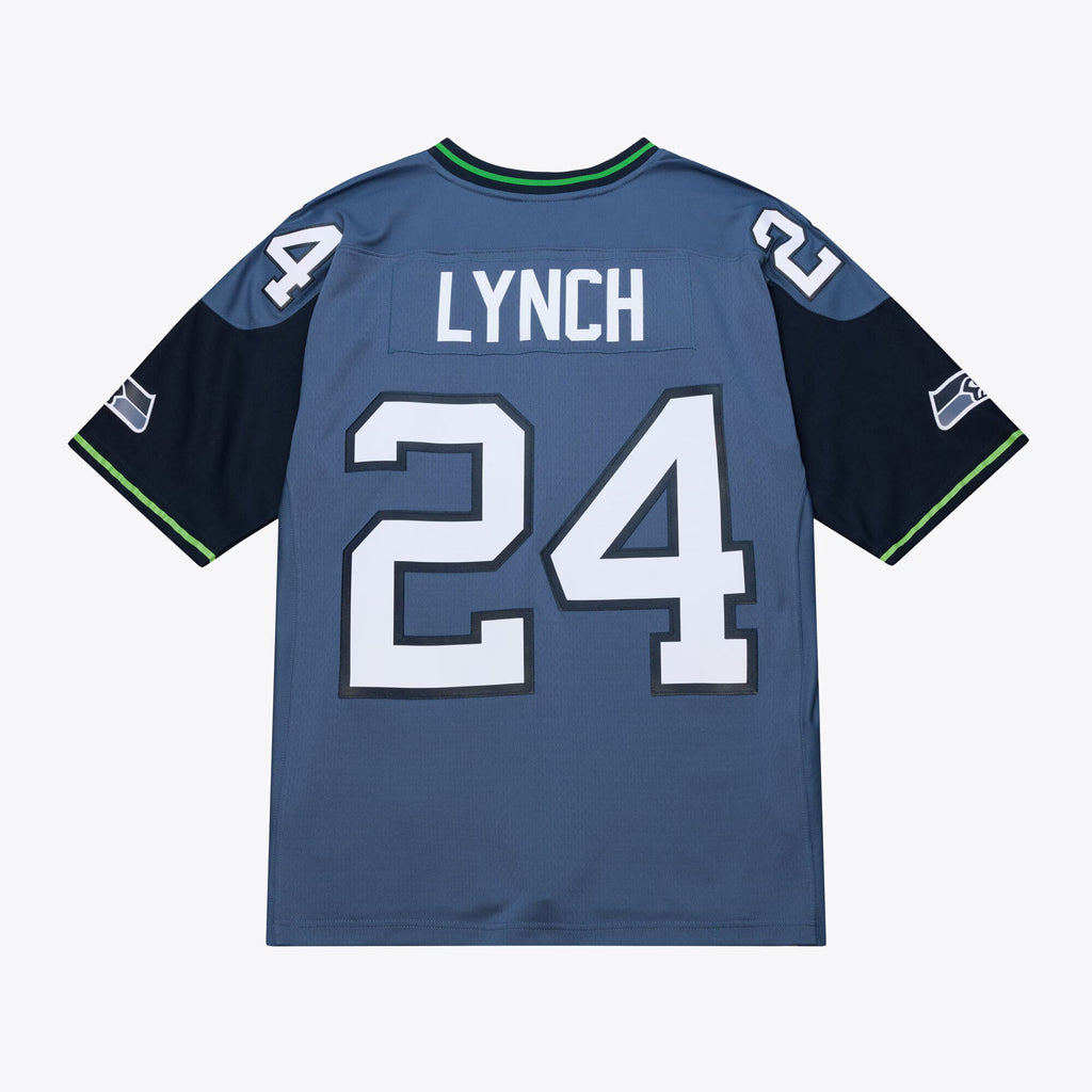 Seattle Seahawks Marshawn Lynch Mitchell & Ness Blue 2010 Legacy Throwback Replica Jersey