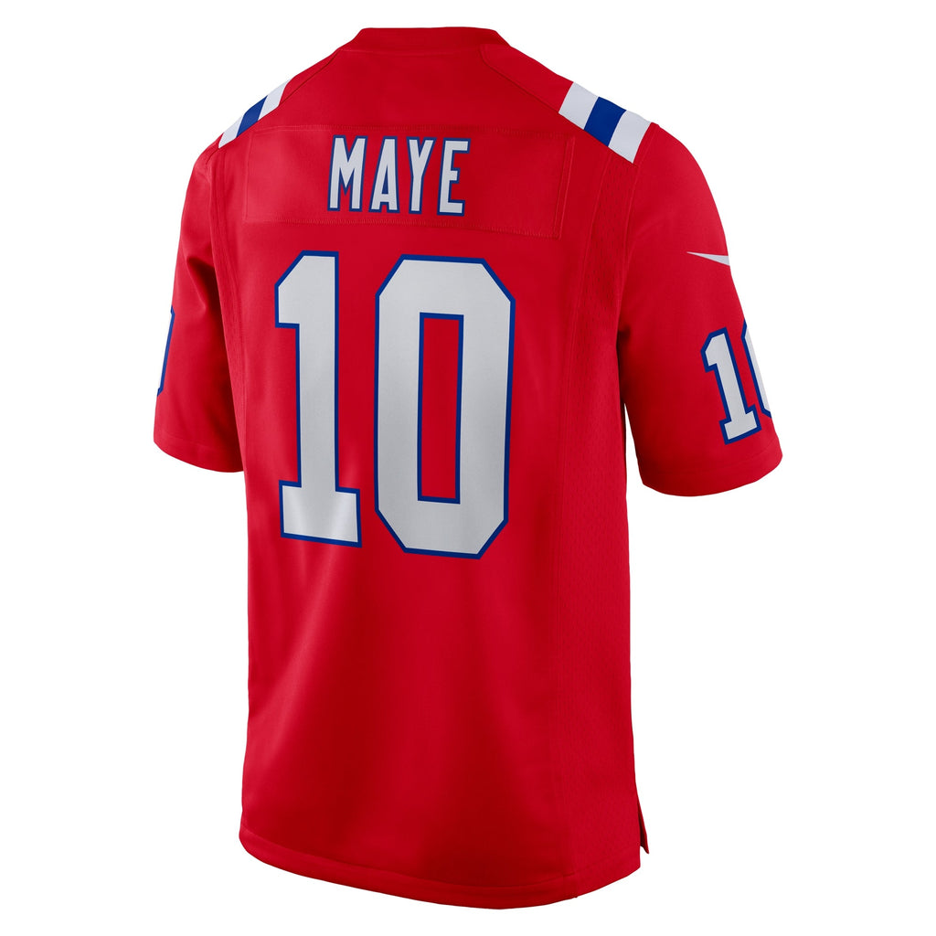 New England Patriots Drake Maye Red Player Game Jersey