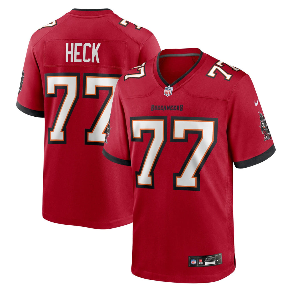 Tampa Bay Buccaneers Charlie Heck Red Team Game Jersey