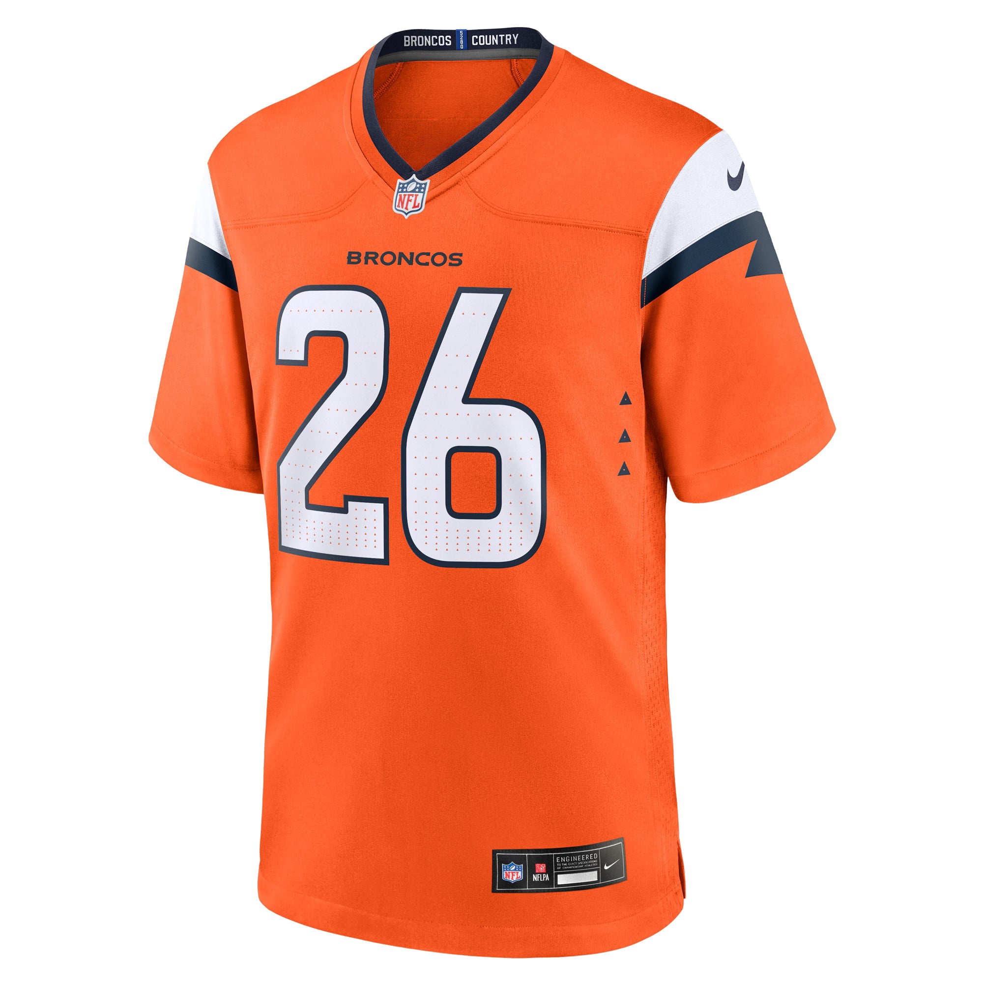 Denver Broncos Devon Key Orange Team Game Jersey