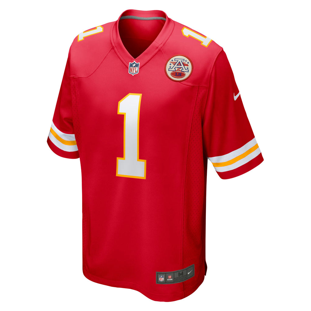 Kansas City Chiefs Number 1 Dad Red Game Jersey