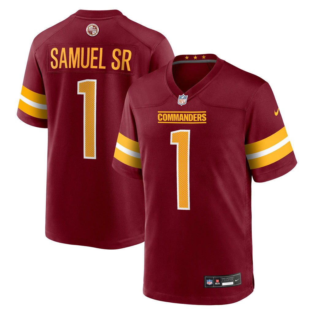 Washington Commanders Deebo Samuel Sr Burgundy Game Player Jersey