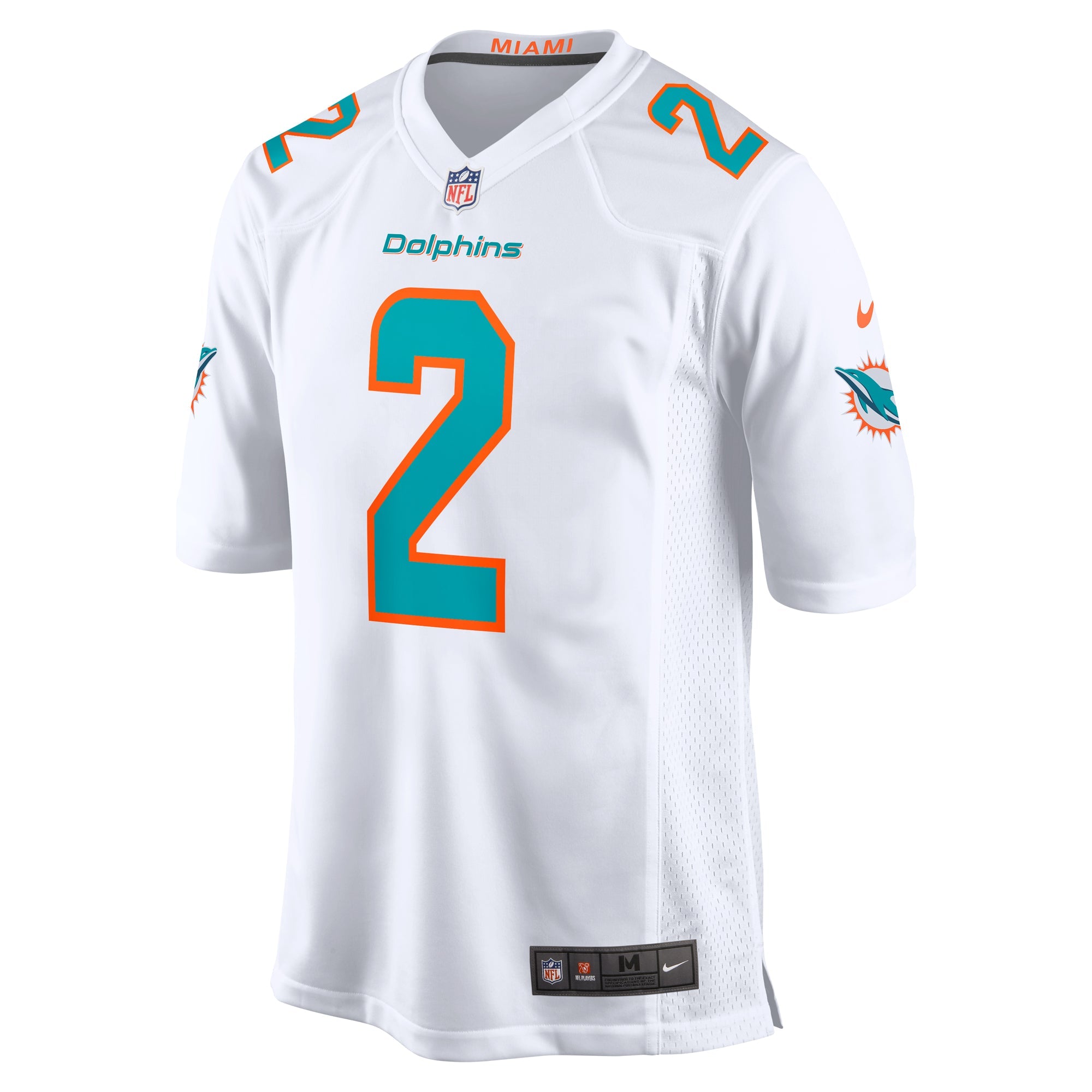 Miami Dolphins Bradley Chubb White Game Player Jersey