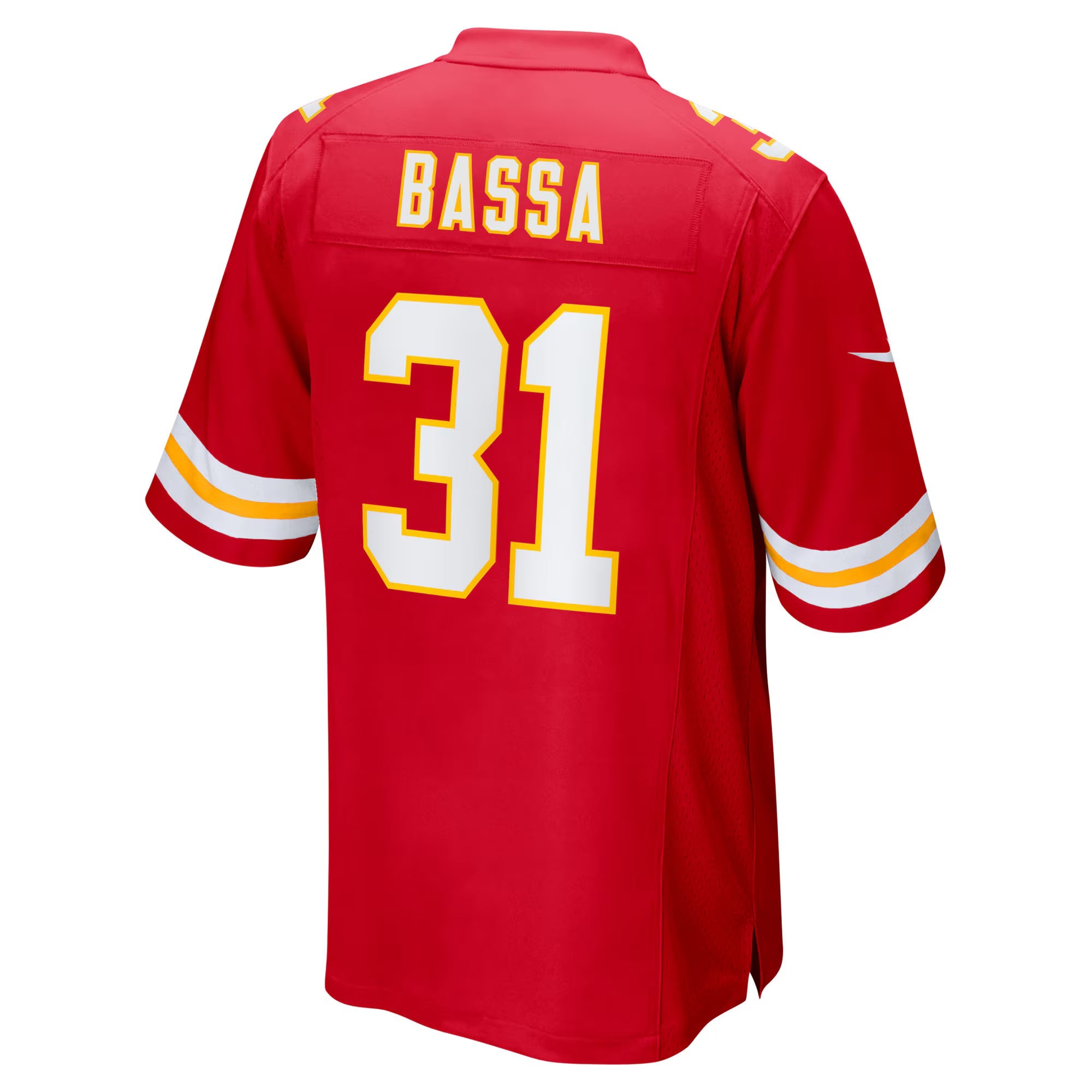 Kansas City Chiefs Jeffrey Bassa Red Team Game Jersey