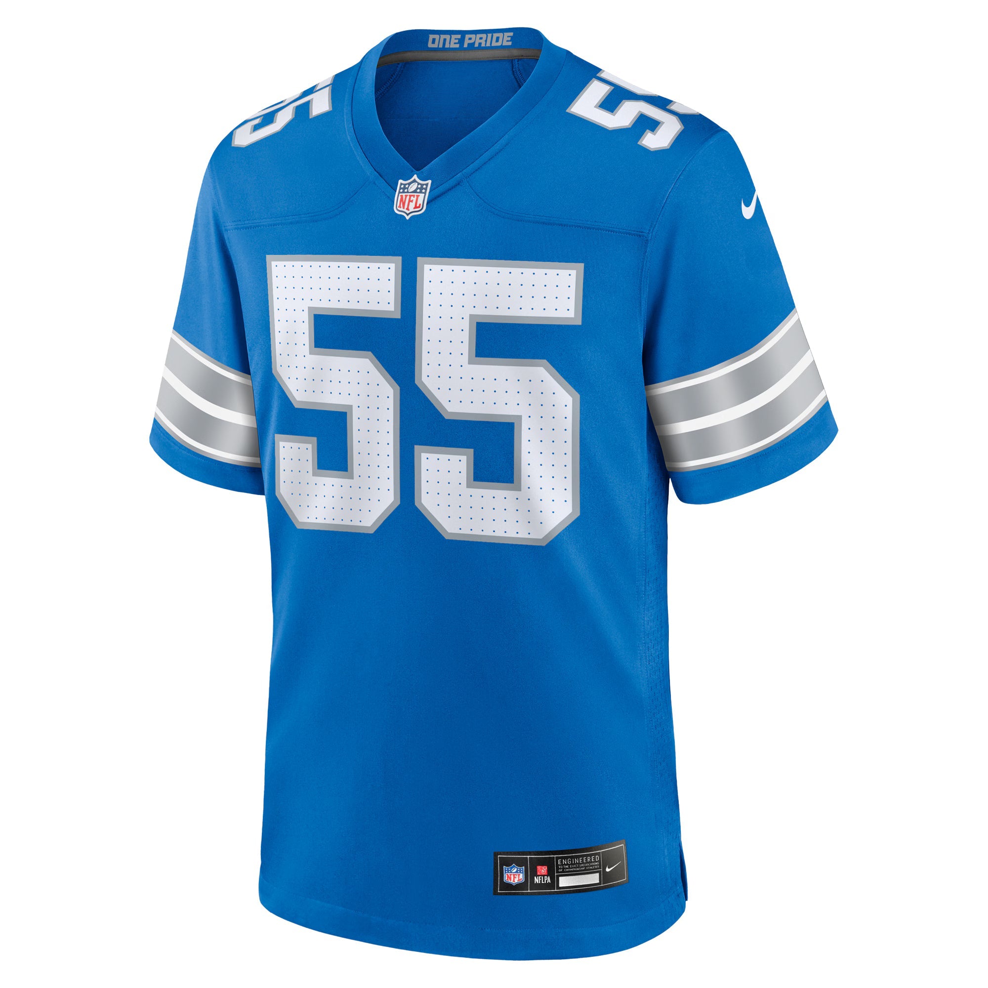 Detroit Lions Derrick Barnes Blue Team Game Jersey