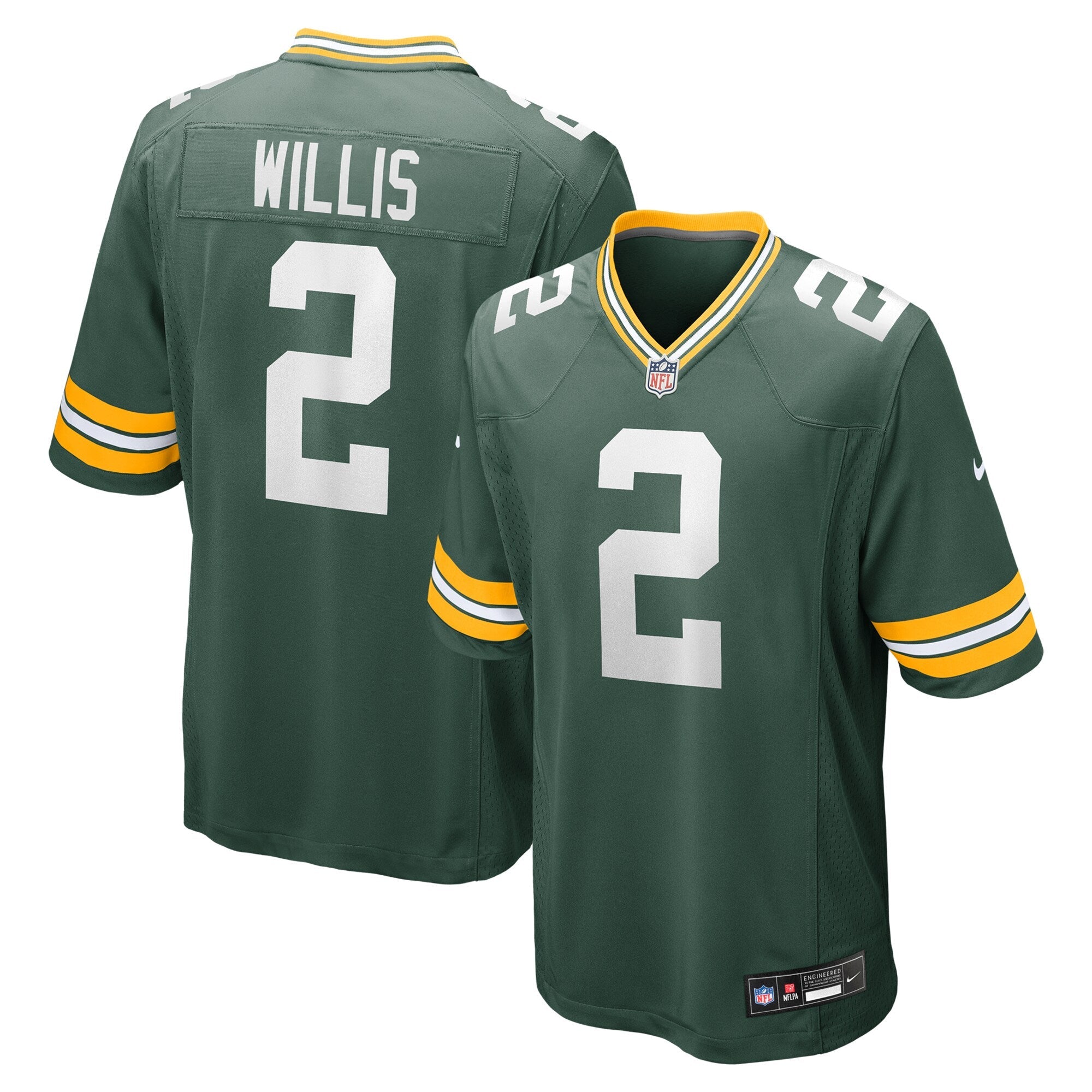 Green Bay Packers Malik Willis Green Game Jersey