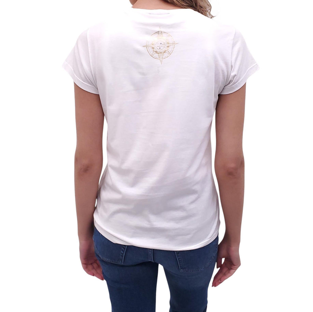 CAMILLA GRAPHIC WHITE T-SHIRT - SIZE XS