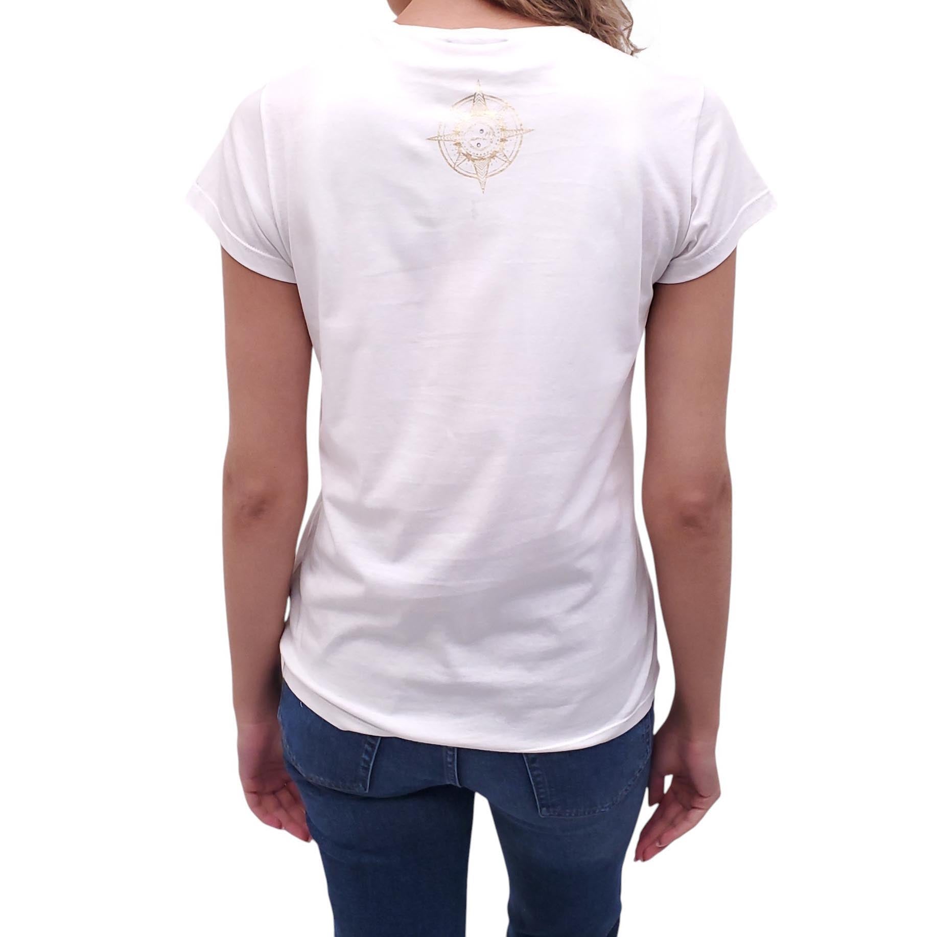 CAMILLA GRAPHIC WHITE T-SHIRT - SIZE XS