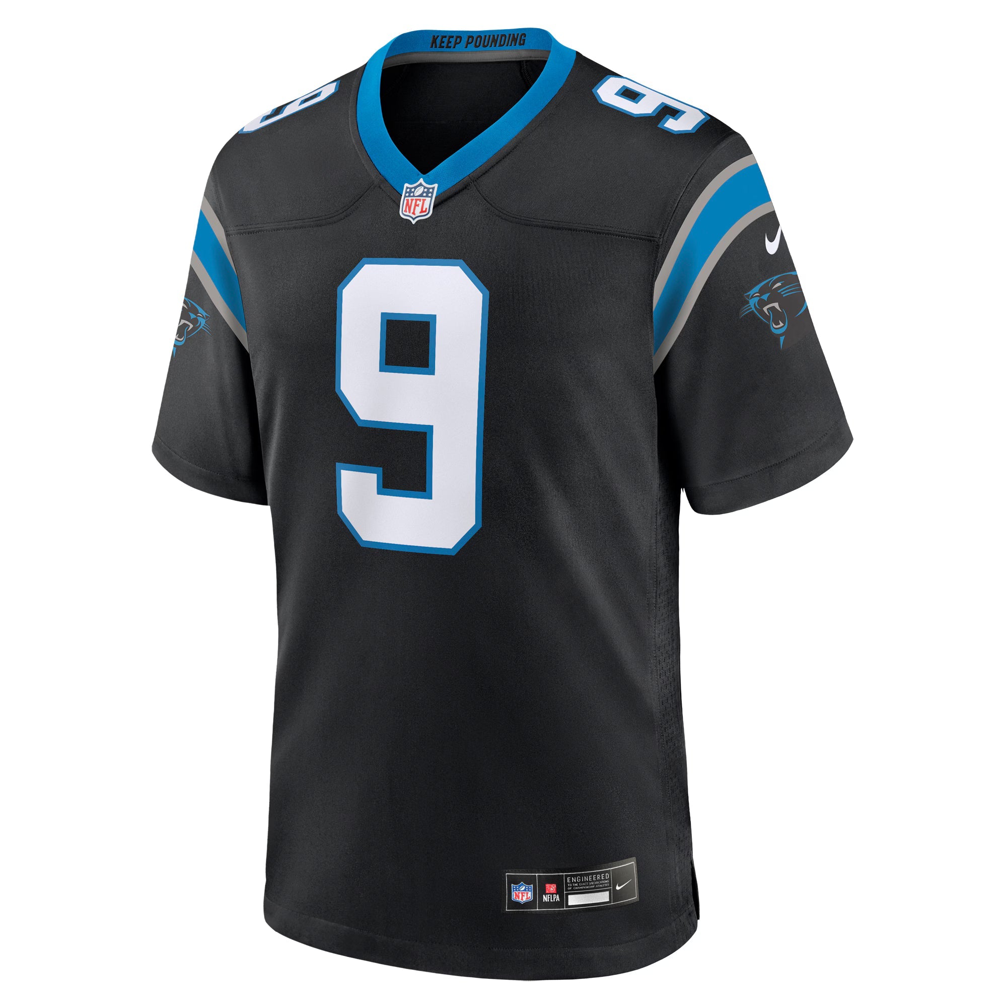 Carolina Panthers Bryce Young Black Team Game Jersey