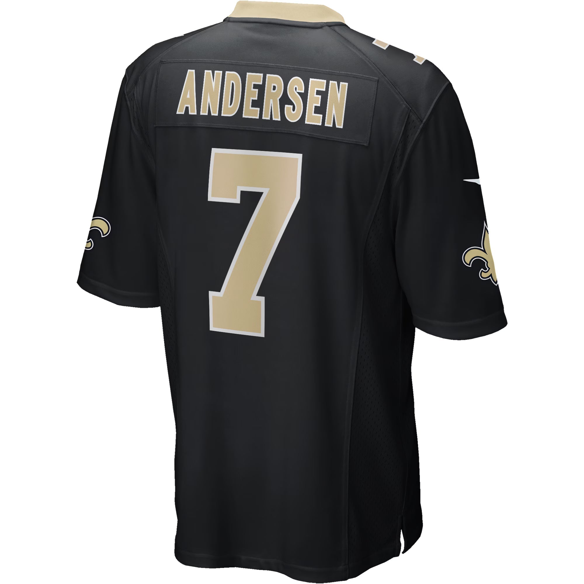 New Orleans Saints Morten Andersen Black Game Retired Player Jersey