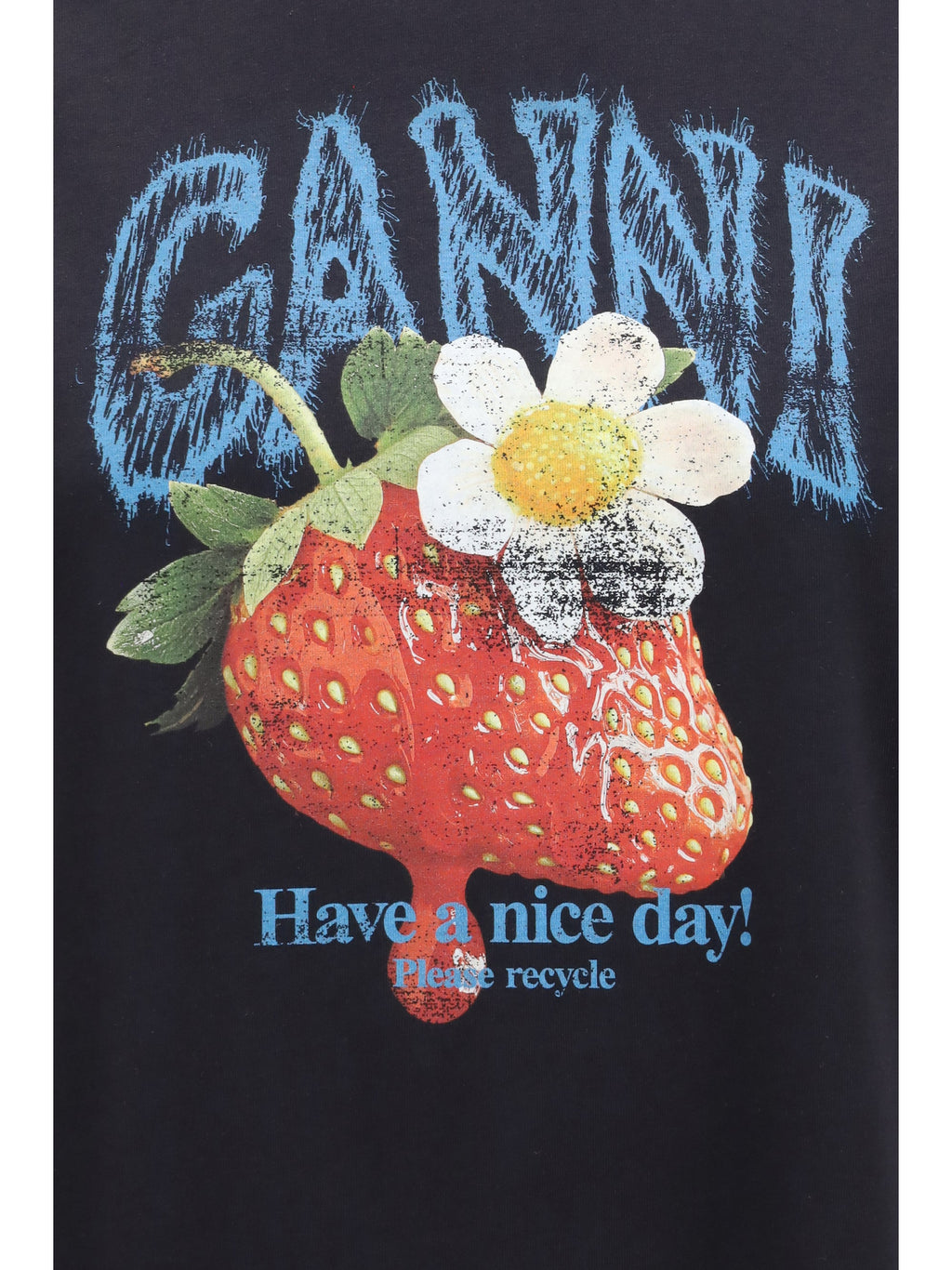 Ganni Women Strawberry Cotton T-Shirt