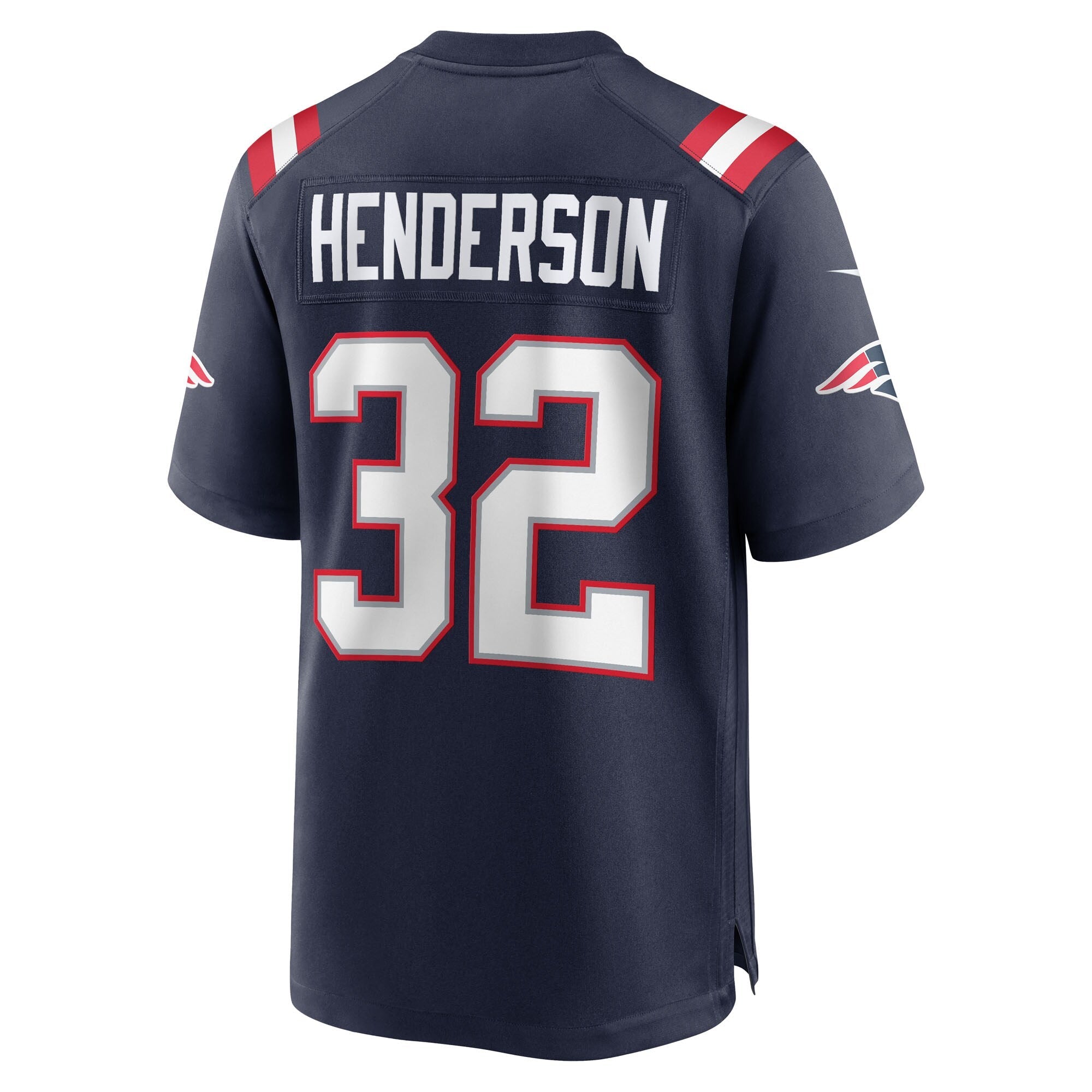 New England Patriots TreVeyon Henderson Navy 2025 NFL Draft Game Jersey