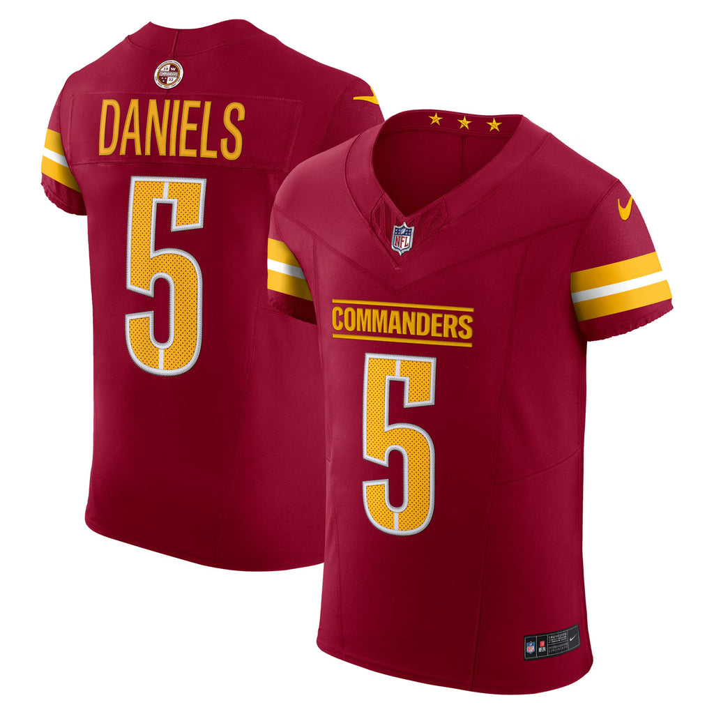 Washington Commanders Jayden Daniels Burgundy Team Vapor F.U.S.E. Elite Jersey