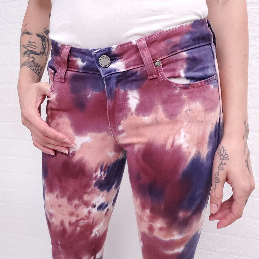 PAIGE TIE DIE JEANS - SIZE 25