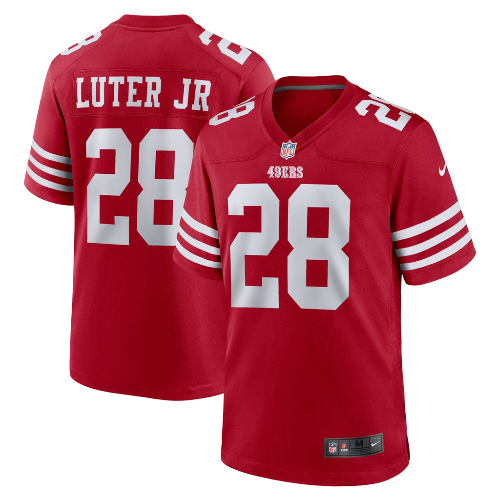 San Francisco 49ers Darrell Luter Jr. Scarlet Game Jersey
