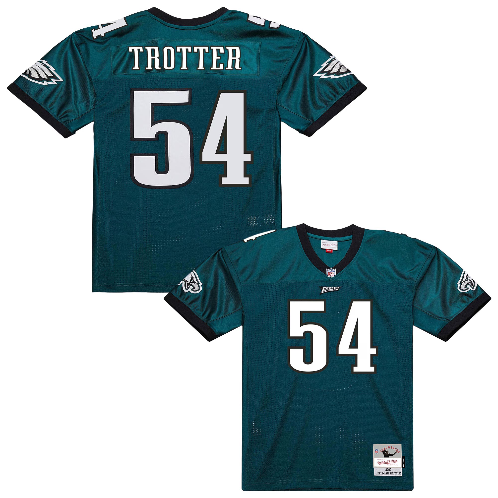 Philadelphia Eagles Jeremiah Trotter Mitchell & Ness Green 2000 Legacy Throwback Replica Jersey