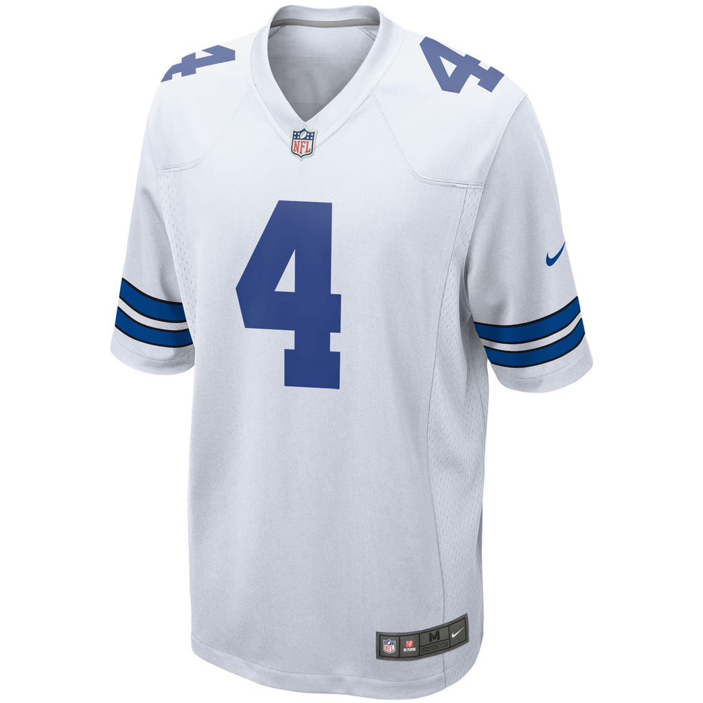Dallas Cowboys Dak Prescott White Game Team Jersey