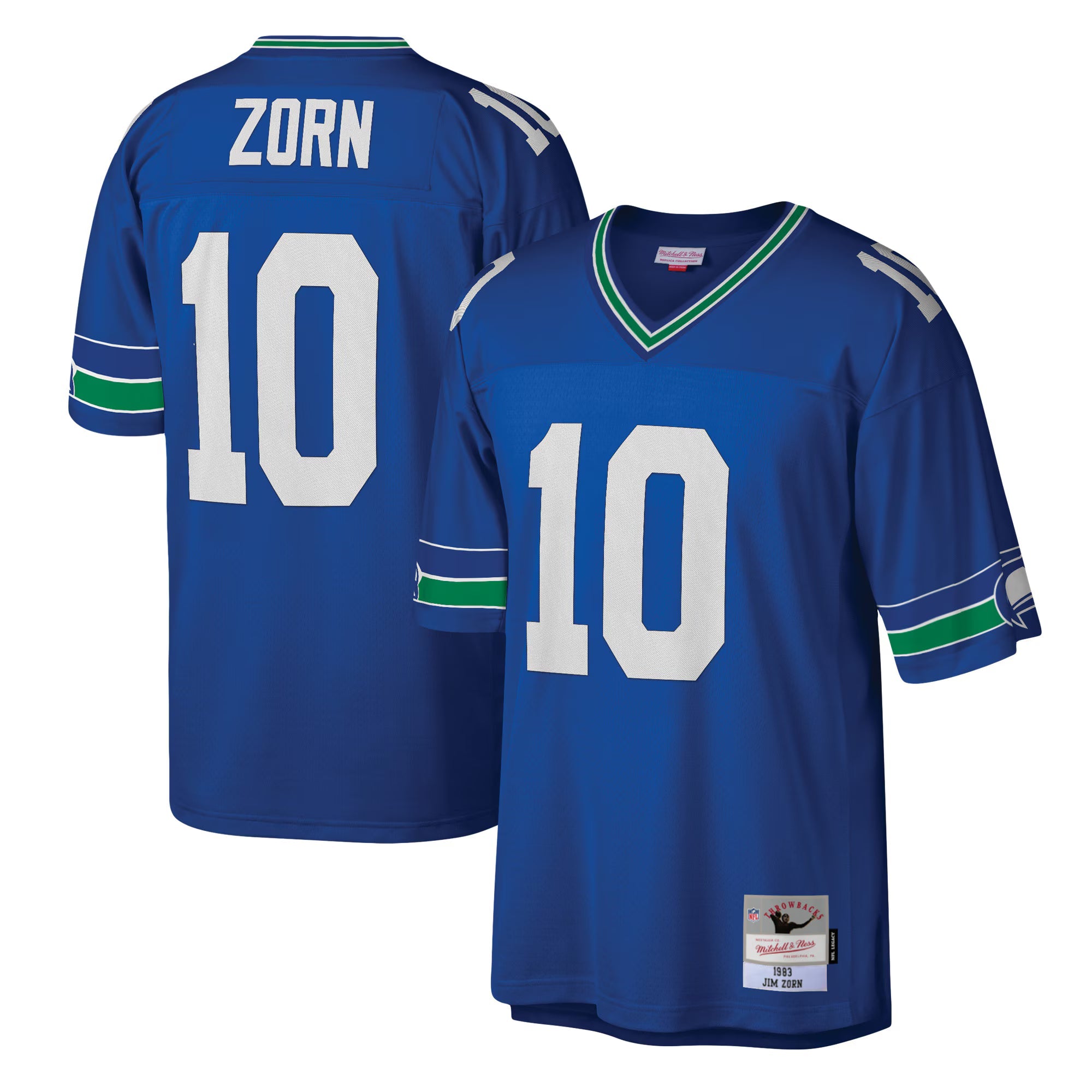 Seattle Seahawks Jim Zorn Mitchell & Ness Royal Legacy Replica Jersey