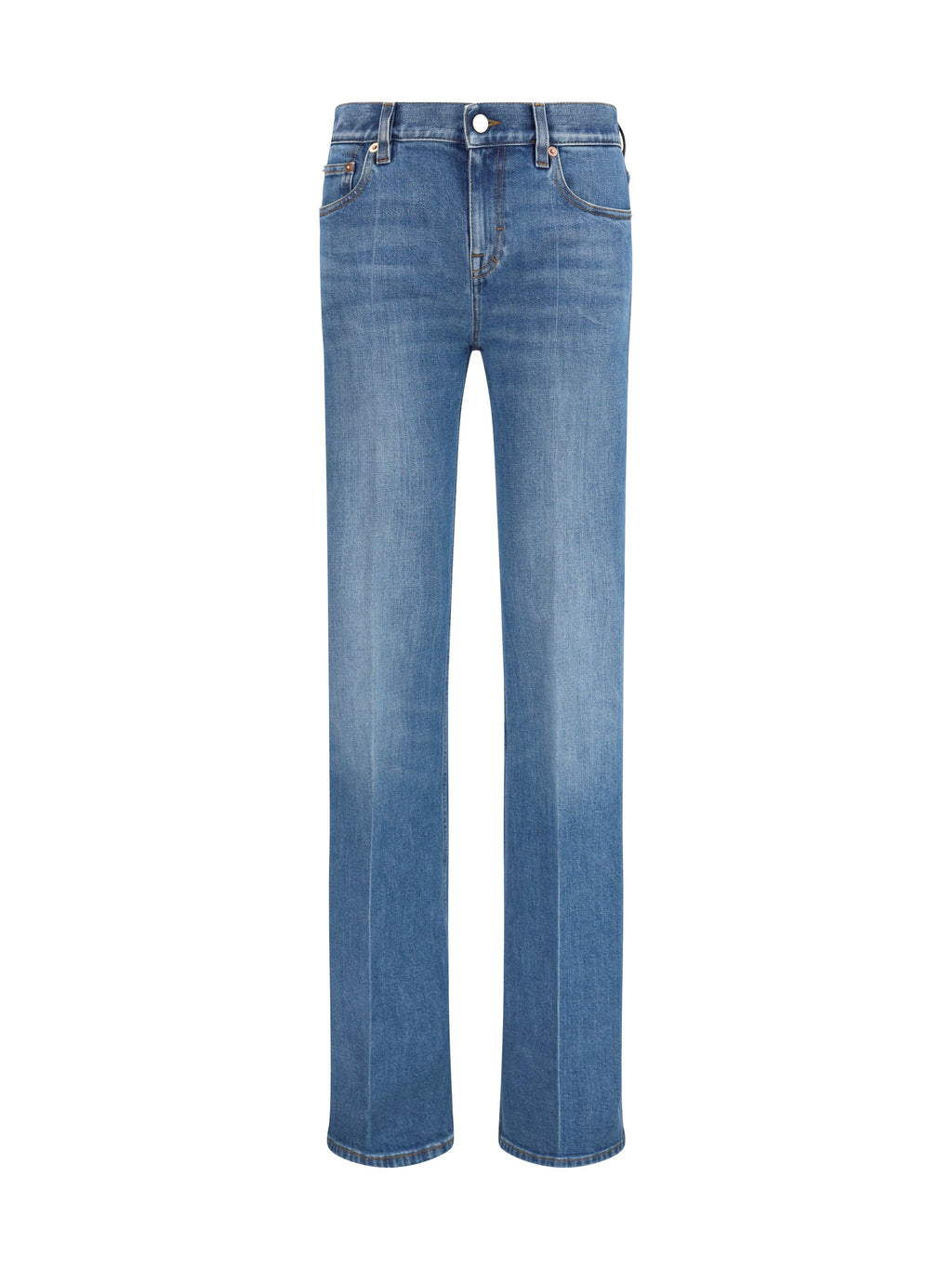 Gucci Women Flare Stretch Cotton Jeans
