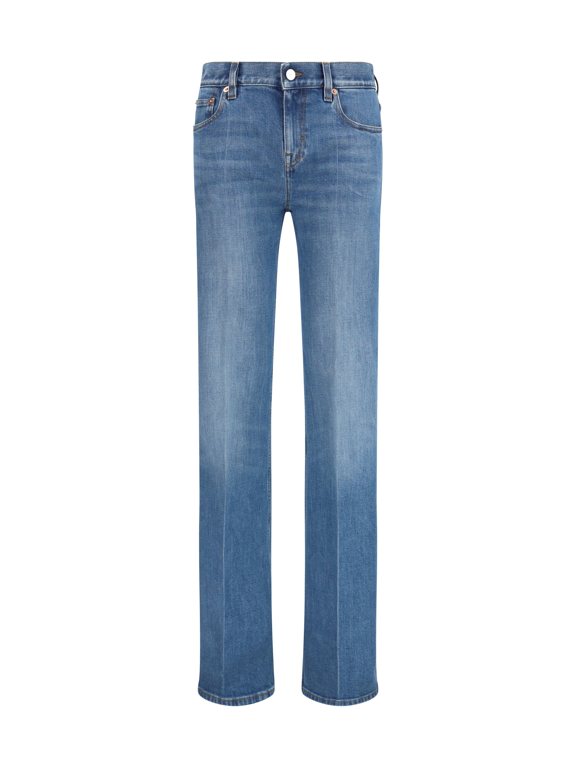 Gucci Women Flare Stretch Cotton Jeans
